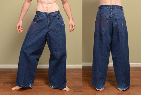 Vintage 90s Menace Jeans JNCO Style Wide Leg Baggy Pants Raver