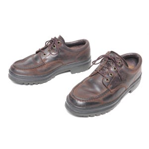 vintage 90s 00s Timberland shoes chunky grunge moc toe brown leather 1990 2000 y2k women size 7
