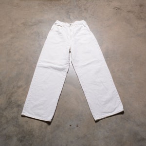 さらに100円引き◆ ◆Signature 90s white denim Vintage 90s Wide Leg Jeans Limited White Denim High Wait