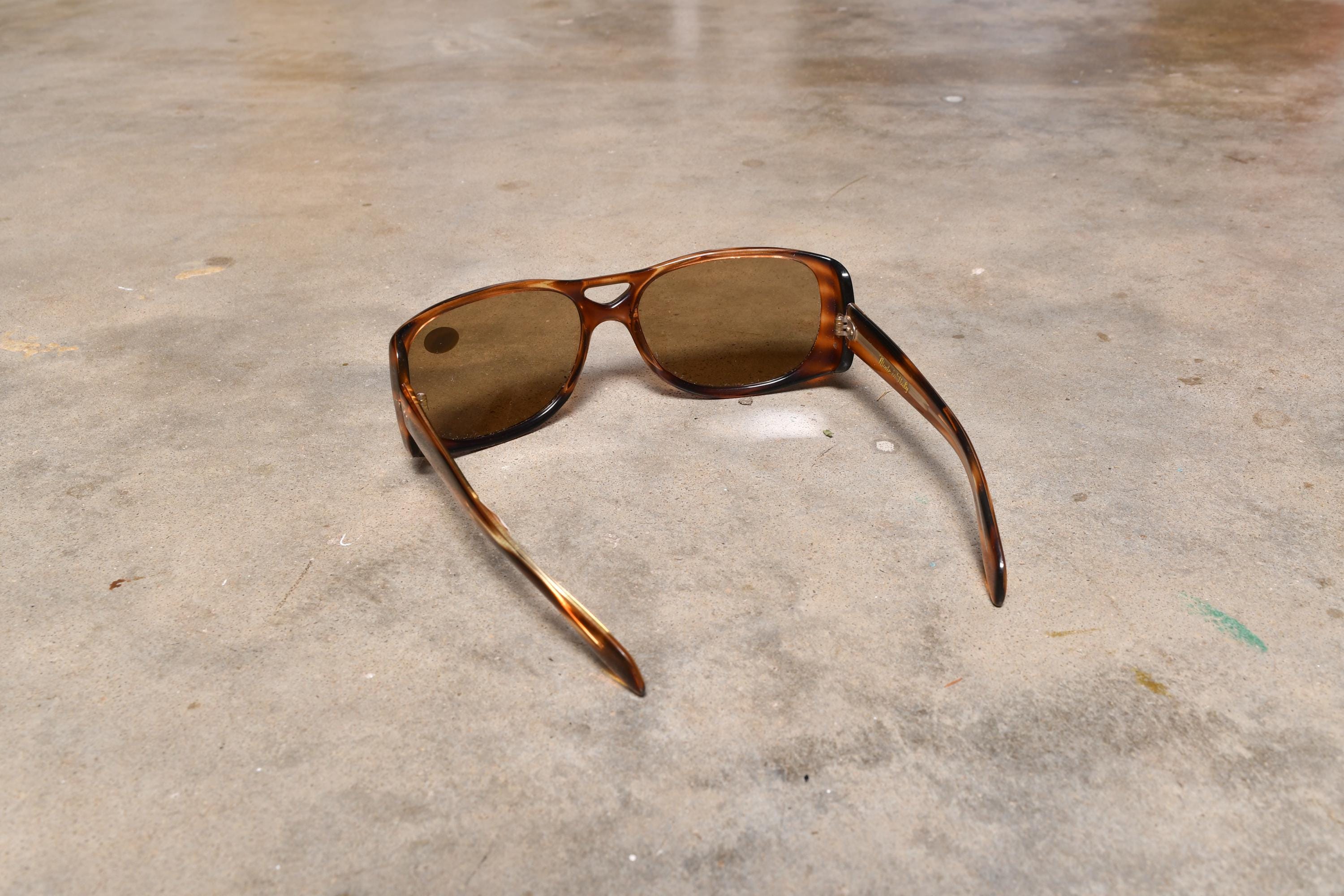 True Vintage 1970s Deadstock Large Cherry Red Amber Lens Sunglasses Matching sunnies! Got a whole bunch of vintage deadstock 80s  main image 3