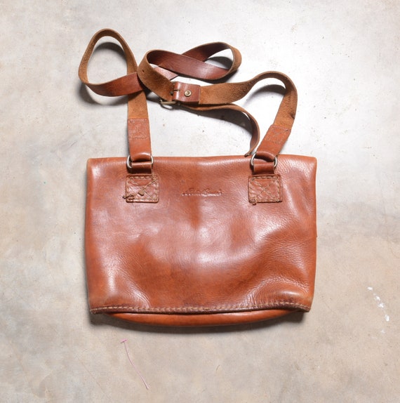 vintage leather purse 60s 70s Eddie Bauer shoulde… - image 5