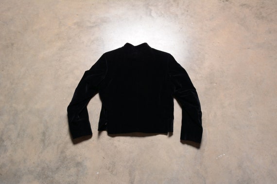 vintage 80s Yves Saint Laurent velvet jacket mili… - image 4