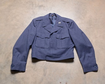 vintage Eisenhower jacket 50s Korean War era 1950 military jacket Ike jacket USAF Navy 39S 39 short