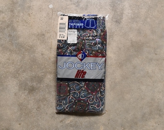 Calzoncillos tipo bóxer cónicos Jockey vintage de los años 90, unisex, para hombre y mujer, con estampado de cachemira, talla M 32, stock de stock no disponible