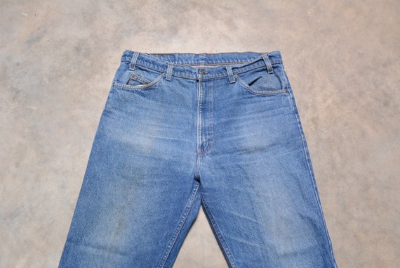 vintage 70s Levis 509 jeans distressed faded dark… - image 2