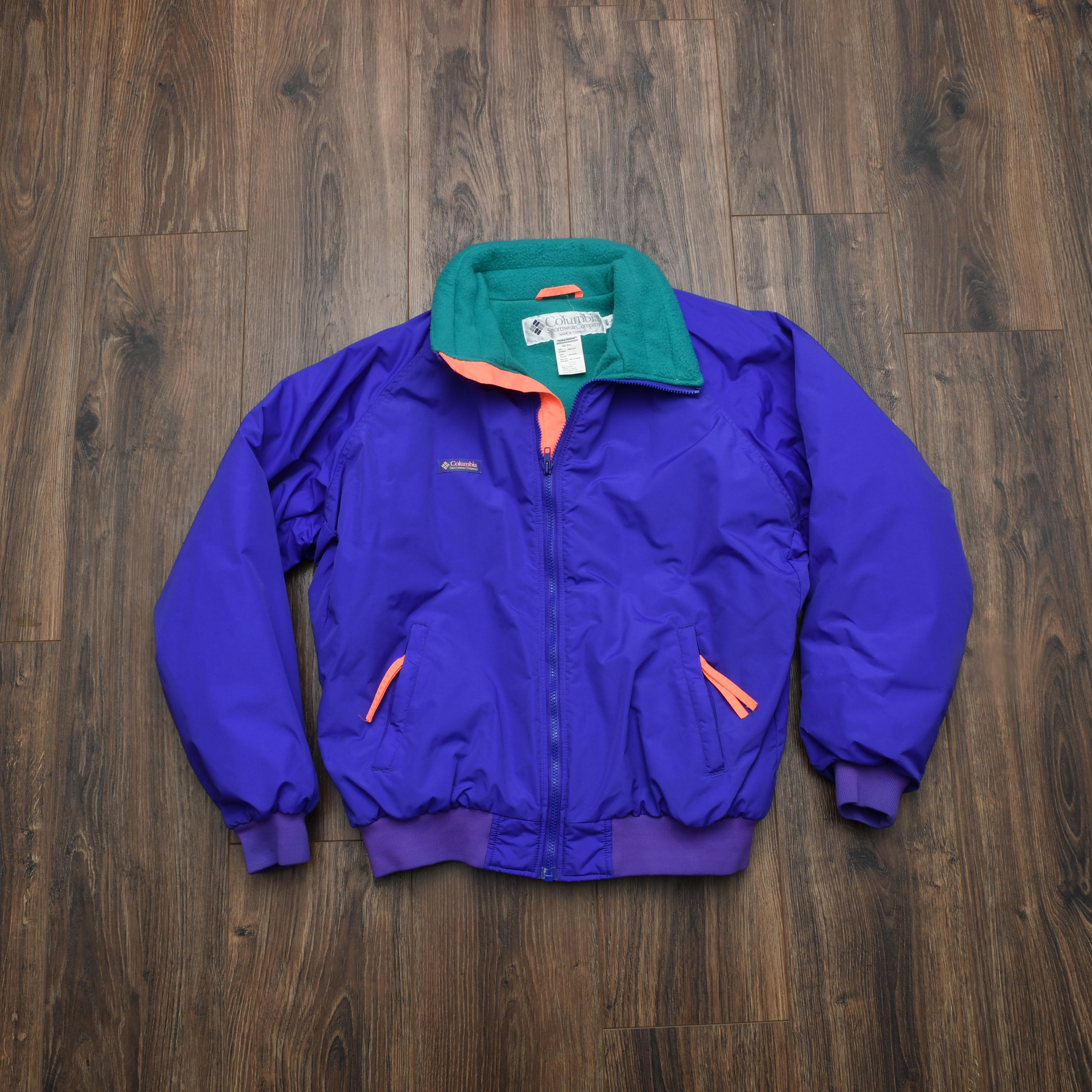 80s Columbia Jacket Neon - Etsy