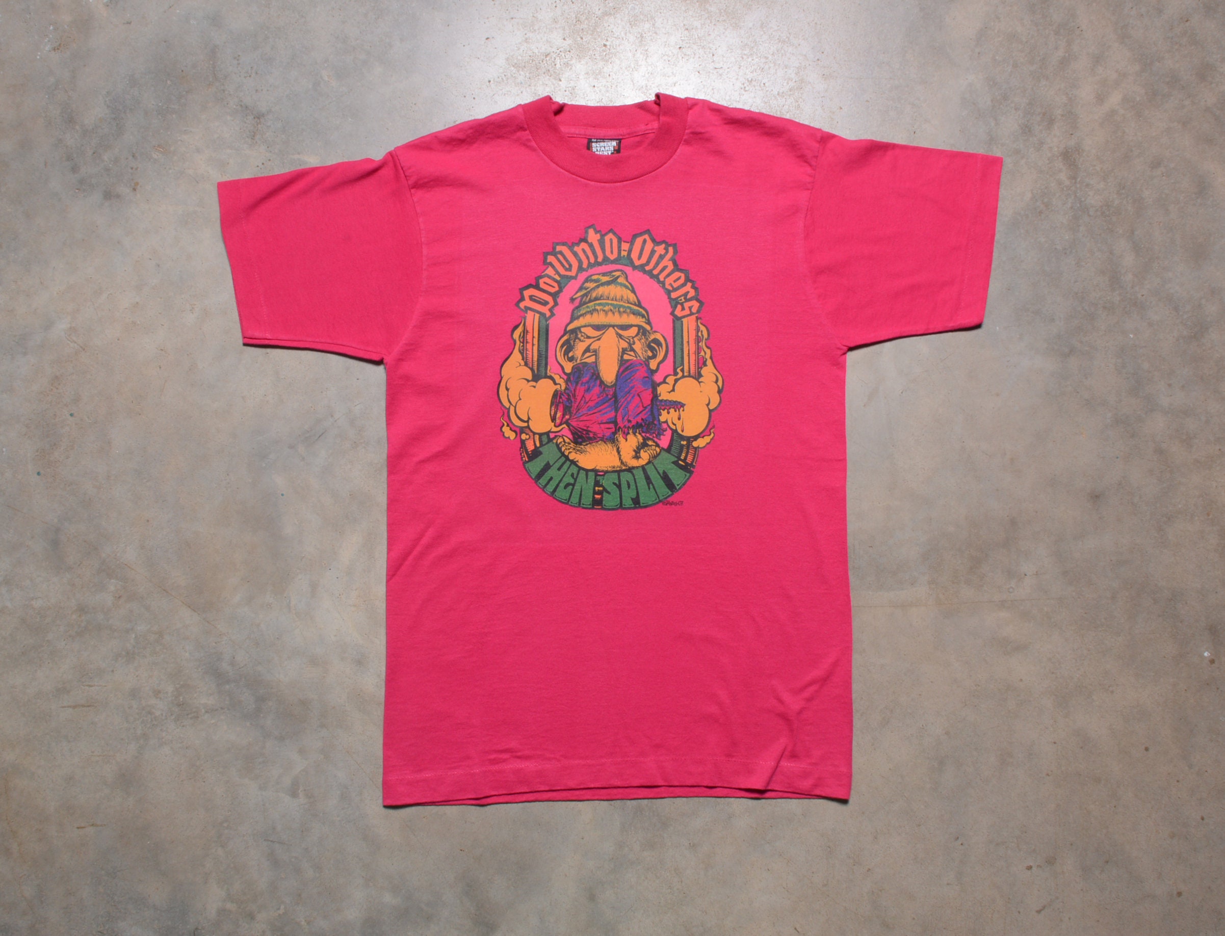 Vintage 70s 80s Do Unto Others Then Split Iron on T-shirt 70s 