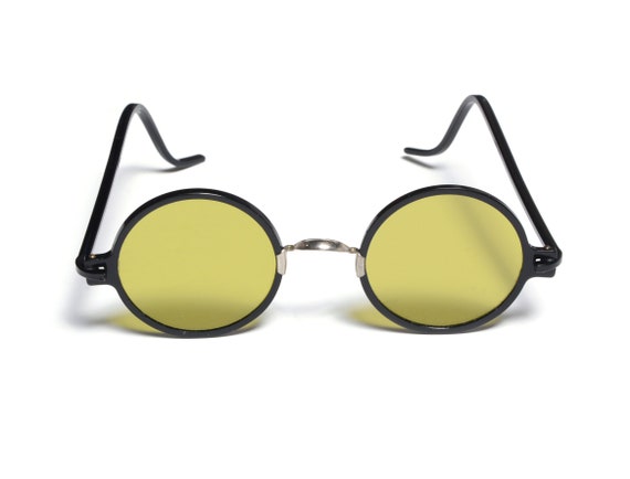 Vintage 20er 30er Brille grüne Linse Sonnenbrille schwarz Bakelit