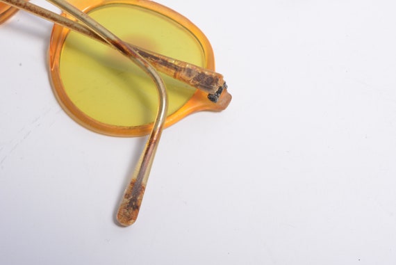vintage 20s 30s sunglasses yellow lens celluloid … - image 3