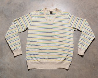 Vintage 60s Dick Van Dyke Cardigan Pumpkin Orange 1960 Mens