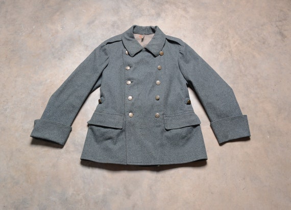 WWI Swiss medic jacket military army pea coat Wor… - image 1