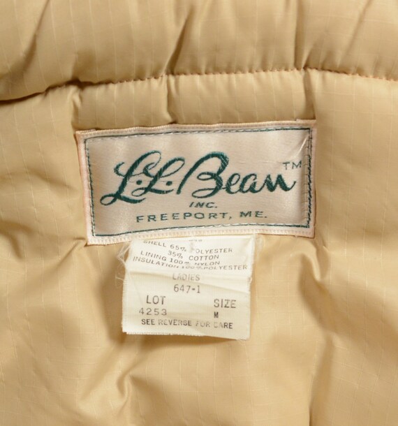 vintage 70s LL Bean faux down jacket nylon puffy … - image 5