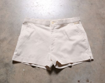 short de tennis vintage des années 70, 80, beige clair, short de sport tennis gym sport M taille moyenne 33-35 John Newcombe