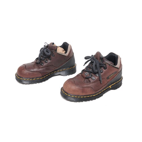 Vintage 00s Dr. Martens Brown Leather Boot 2000 Y2k Chunky Grunge