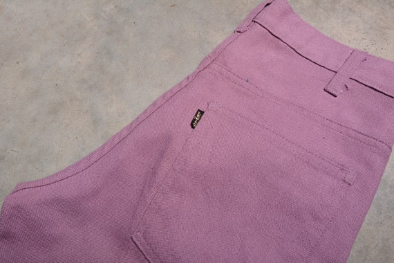 vintage 70s Levis jeans lavender purple polyester… - image 3