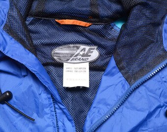 Vintage 80s Hooded Windbreaker Nylon Jacket Running Jogging