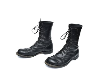 Vintage 70s Combat Boots Corcoran Jump Boots 1970 Men Size 8 Punk