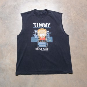 vintage 00s y2k Timmy Lords of the Underworld t-shirt South Park tee shirt sleeveless cutoff sleeve L/XL men women unisex