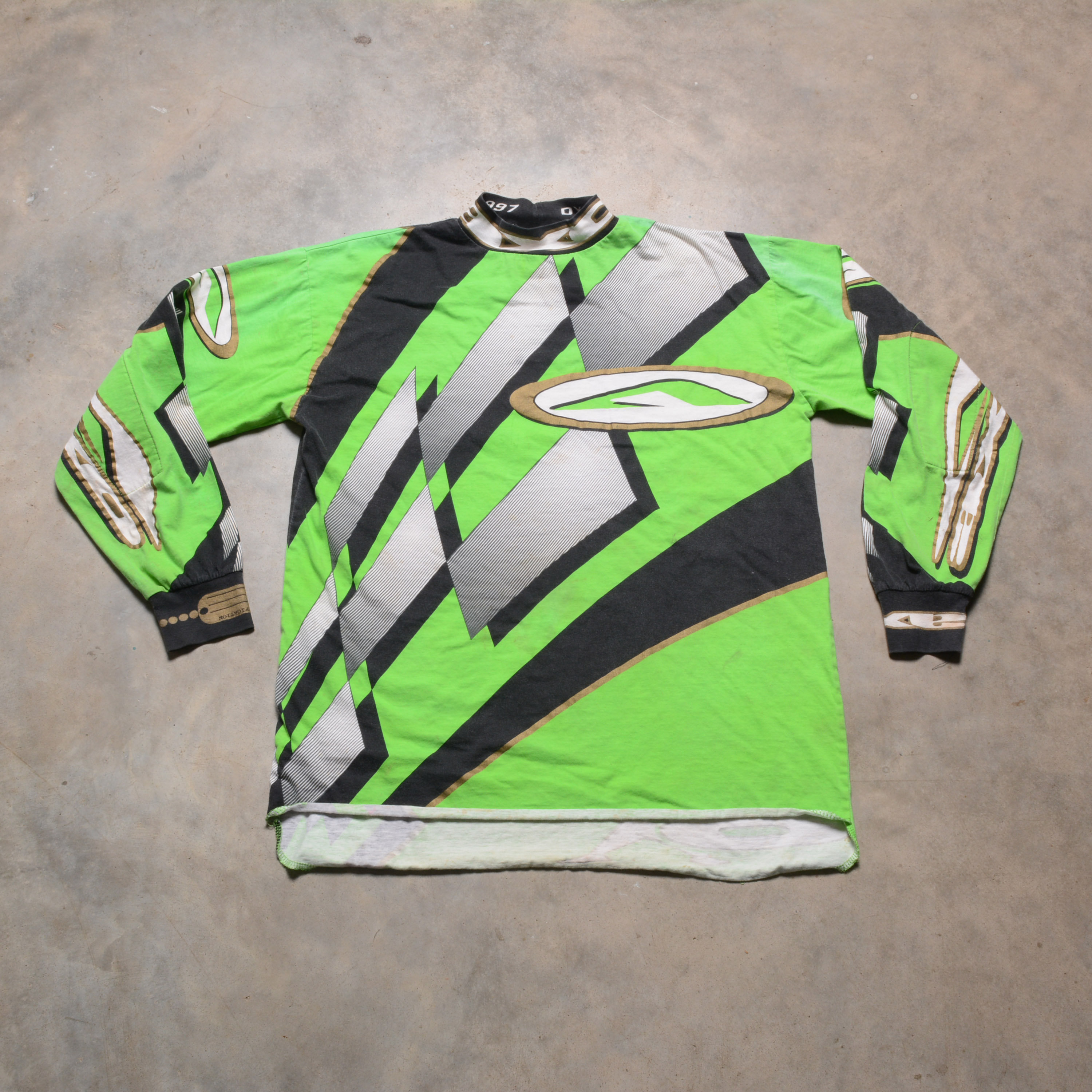 Green motocross jersey on sale