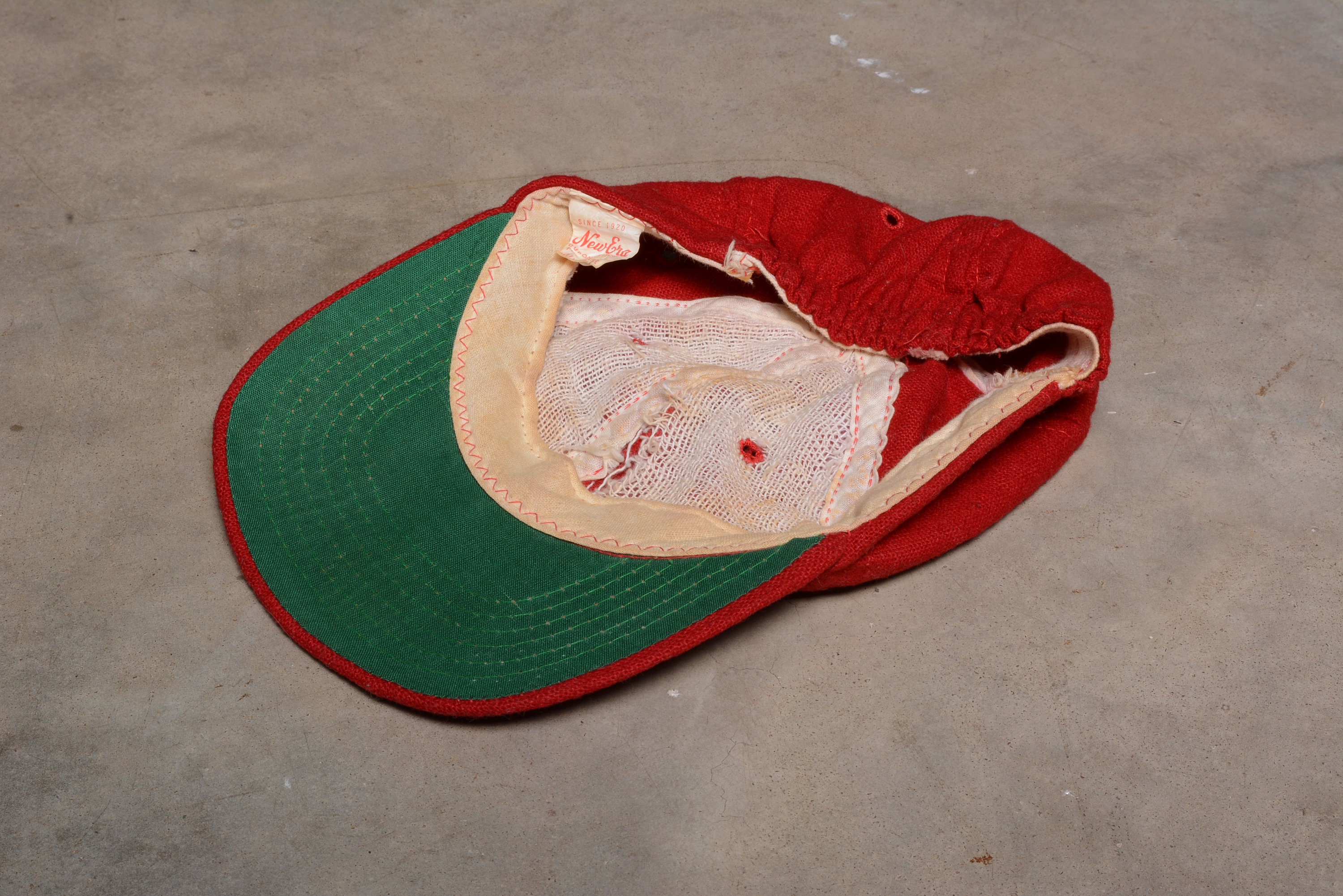 Vintage 60s Cincinnati Reds Fitted Hat Wool New Era Dupont Visor