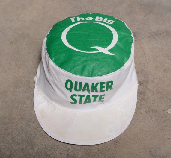 vintage 80s Quaker State hat painter cycling cap … - image 3