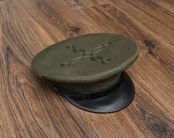 Vintage 70s US Army Hat Military Hat Visor Crusher Cap 1970