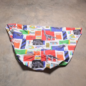 vintage 90s Jurassic Parkl twin fitted bed sheet reclaimed material fabric 1990 dinosaur home decor boy girl bedroom