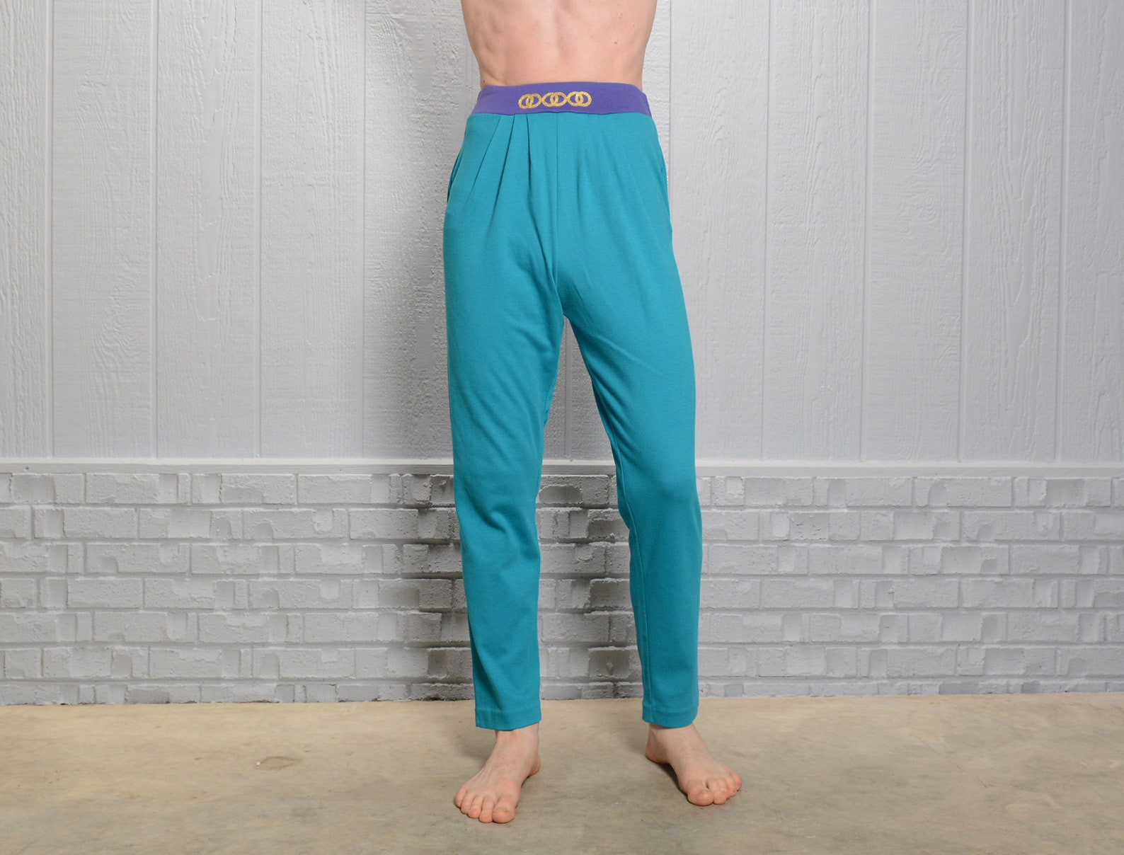 teal blue sweatpants