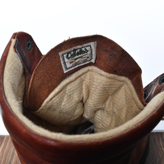 vintage 70s Cabela's work boots distressed brown … - image 5