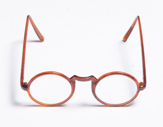 vintage 20s 30s glasses tortoiseshell frame cellu… - image 2