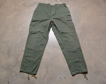 vintage 70s army cargo pants US military utility trousers cotton 1970 men women unisex 36-38 waist L long Propper