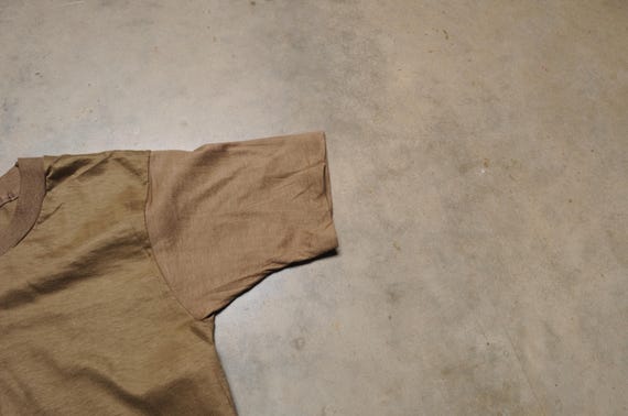Vintage 80s US Army T-shirt Olive Drab Green Tee Shirt NOS
