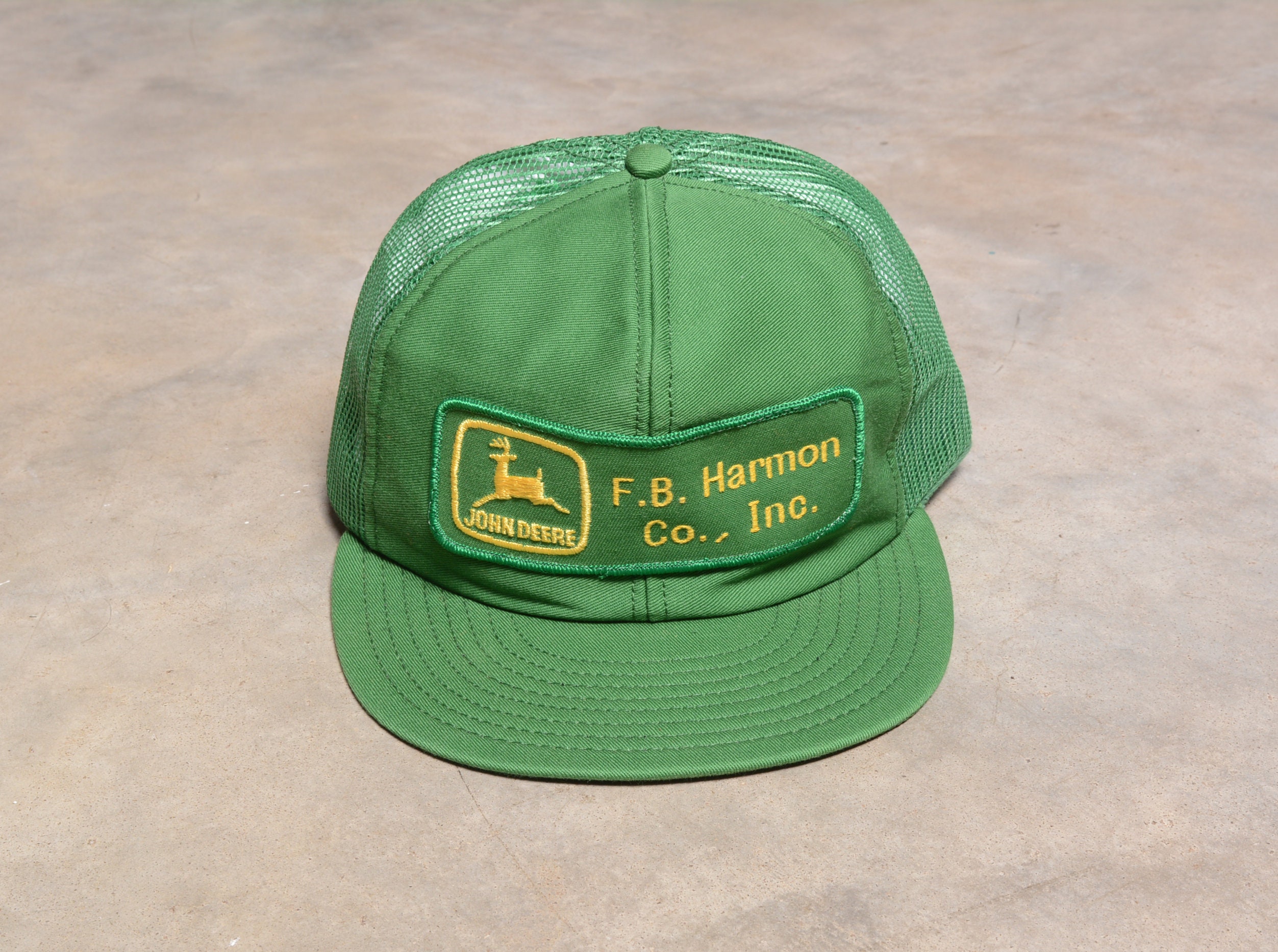 Vintage 80s John Deere Trucker Hat F. B. Harmon Co. Farm Baseball Cap 1980  Men Women Unisex One Size 