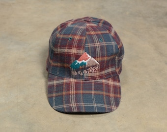 Vintage 90er Jahre Flanell karierten Hut Baseball Snapback Mütze Nehmen Sie es auf die Top-Wandern Bergklettern Little Brownie Bakers Girl Scout Cookies