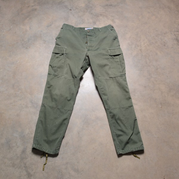 vintage 70s army cargo pants US military utility trousers cotton 1970 men women unisex 35-37 waist L long Propper