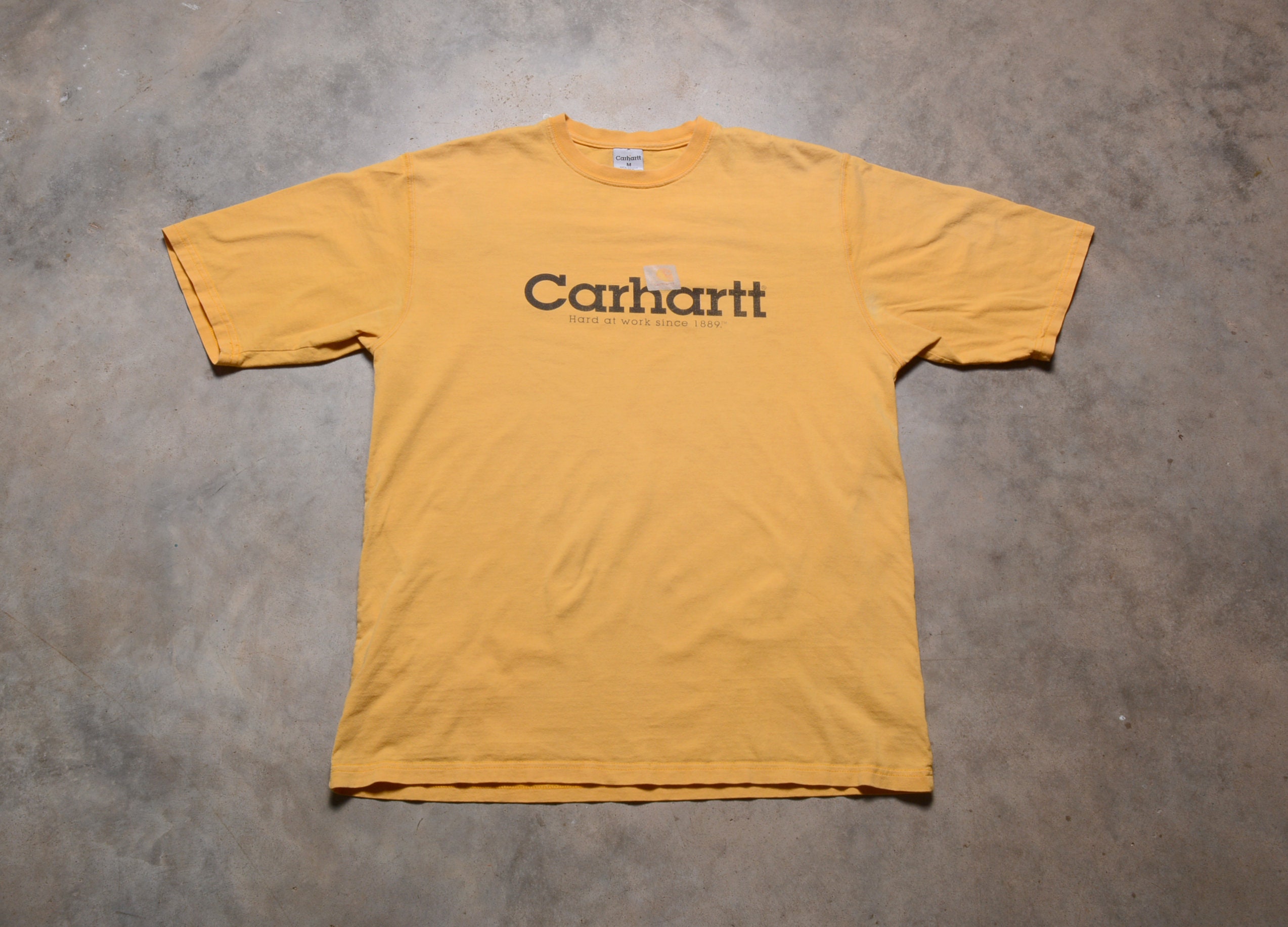 CARHARTT vintage a maniche lunghe T-shirt con taschino con logo ricamato Workwear TEE 1981 