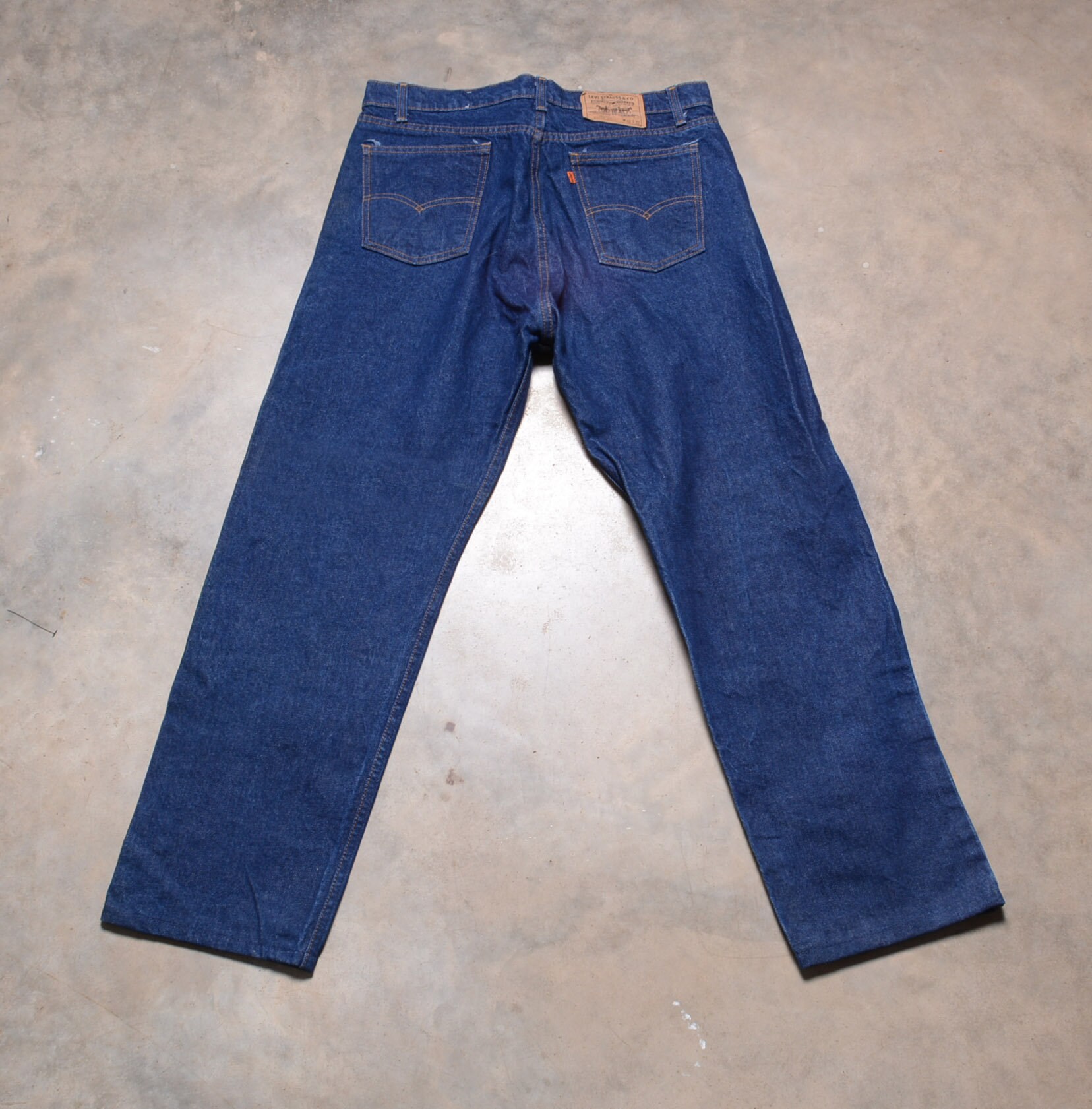 Levi's 505 Orange Tab Jeans Men's Size 40x32 Actual 38x32 | eBay