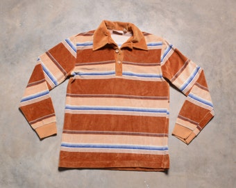 70s CAMPUS Velore Half Zip Polo Shirt-