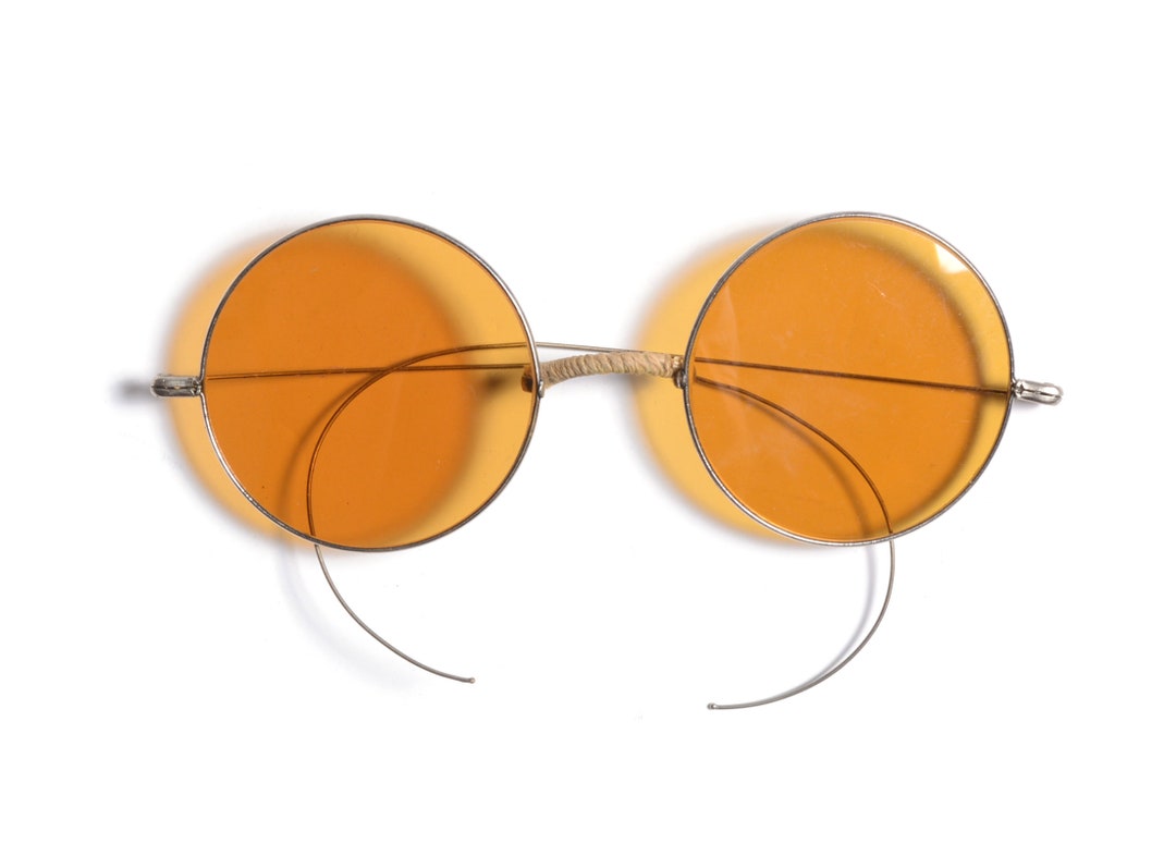 ★HANGLE EYEWEAR★ Street Oval Chic Sunglasses Orange Oval Wire Frame Sunglasses – Ragstock