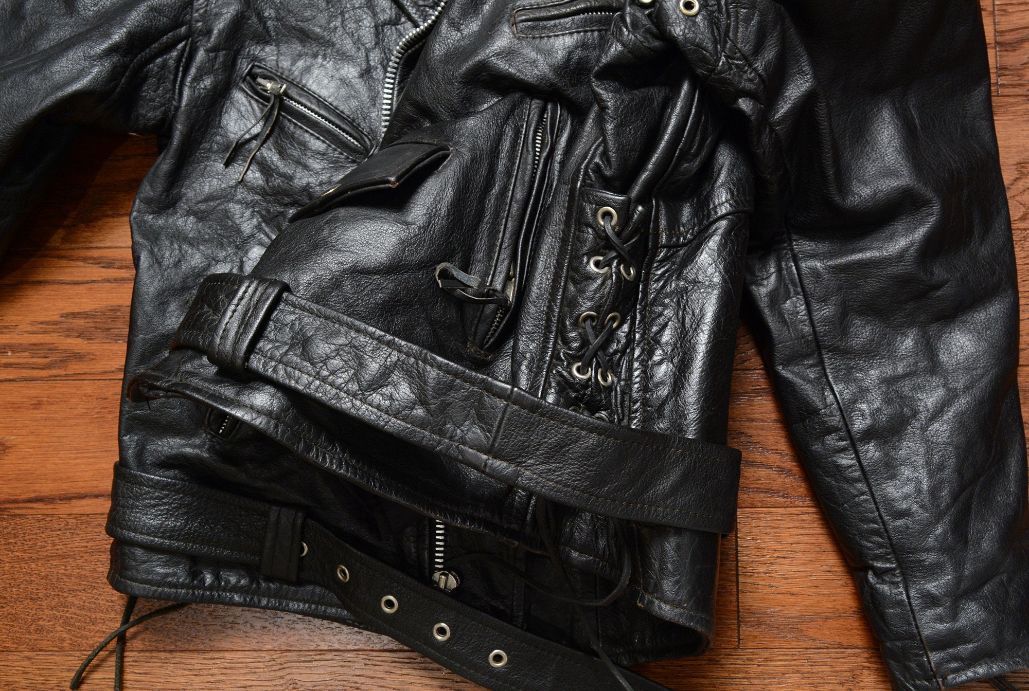 Vintage 80s Leather Motorcycle Jacket SHAF Zip Out Vintage 80s Leather Motorcycle Jacket SHAF Zip Out