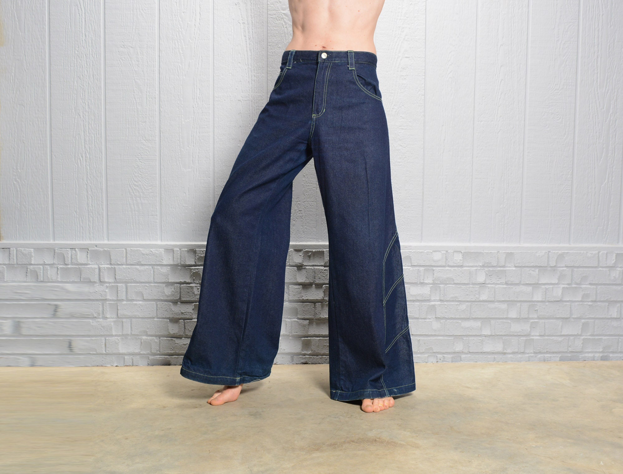 Vintage 90s Bug Girl BG Jeans Wide Leg Baggy Pants Raver