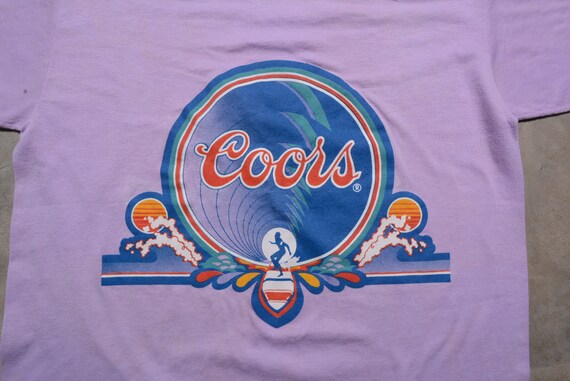 vintage 70s Coors surf logo t-shirt 1970 soft thi… - image 2