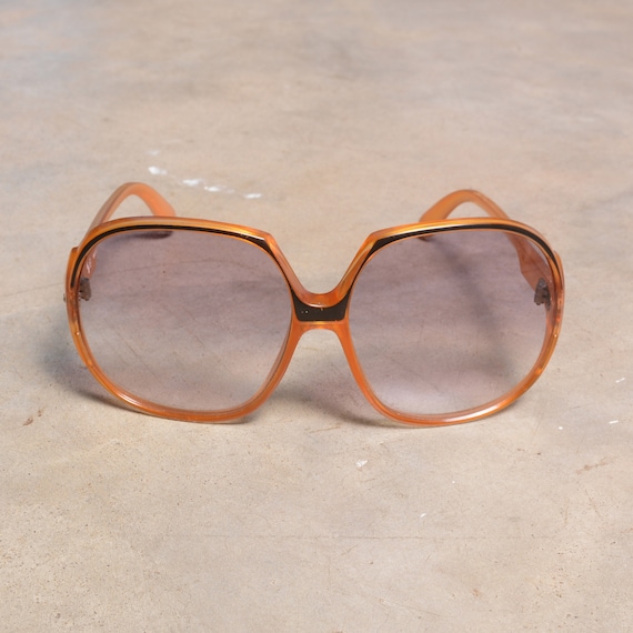 Vintage 70s Oversize Sunglasses Ettore Bugatti Purple Fade  display picture 2