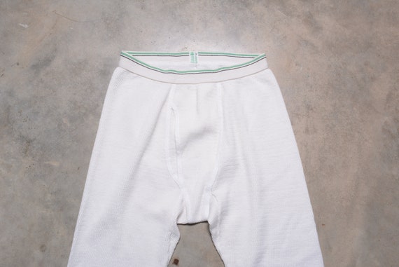 vintage 70s thermal underwear Hanes long johns co… - image 3