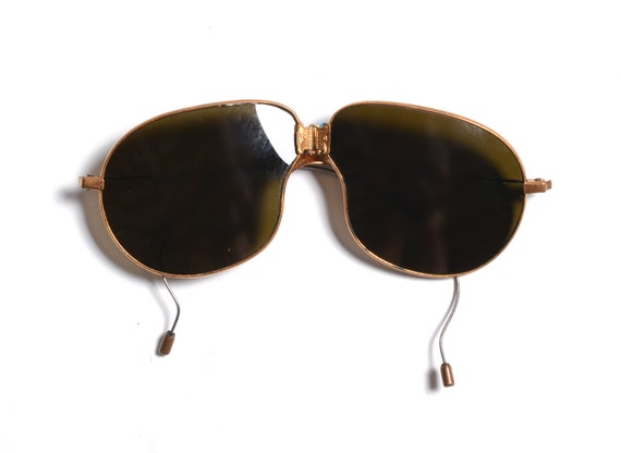 vintage 30s aviator sunglasses pilot motorcycle w… - image 4