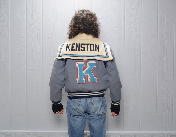 Vintage 80s Varsity Jacket Letterman Jacket Blue Gray 1980 - Etsy UK