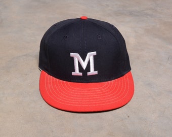 Gorra vintage de los Milwaukee Braves de los años 90, gorra de béisbol MLB de 1957, ajustada, con aguja americana, talla estadounidense 6 5/8, NOS, stock muerto.