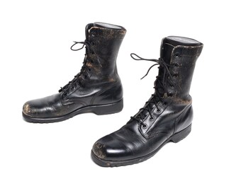 vintage 60er Spring-Stiefel US Army edition Sprung-Stiefel 1960 Männer Gr. 9 Vietnamkriegszeit gestresst