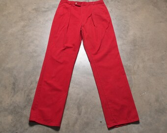 Vintage 80s Polo Pants Ralph Lauren Plaid Pants Buckle Back