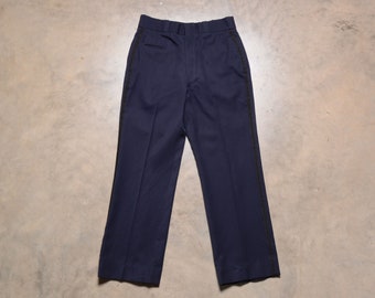 vintage 60s uniform pants navy midnight blue police army military security Best Uniform Co 31 waist
